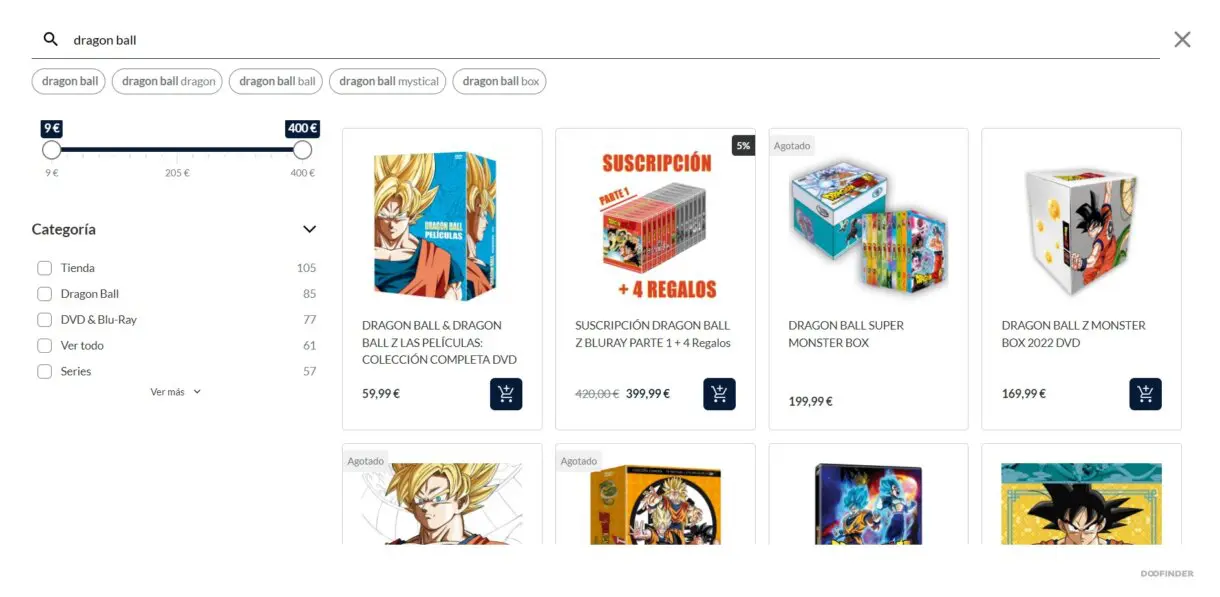 dragon ball contenido fisico