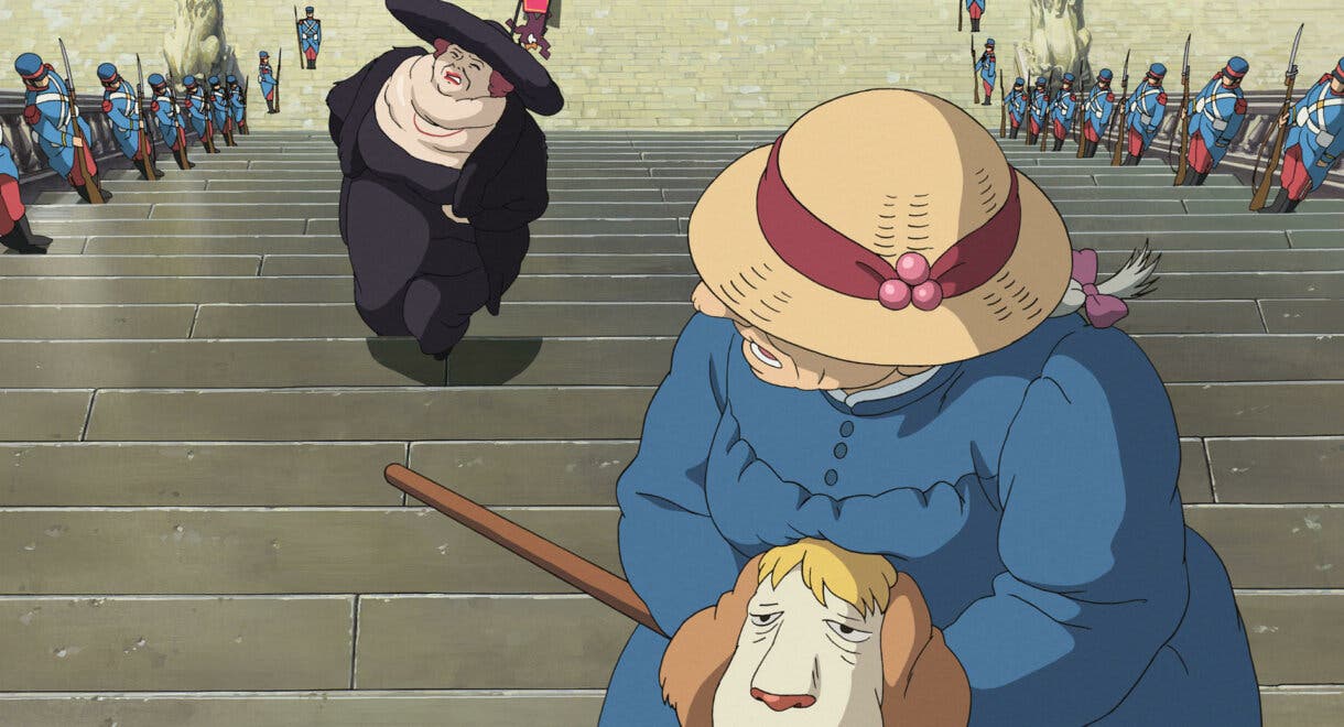 El castillo ambulante Studio Ghibli escaleras