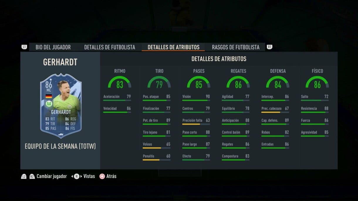 Stats in game Gerhardt IF FIFA 23 Ultimate Team