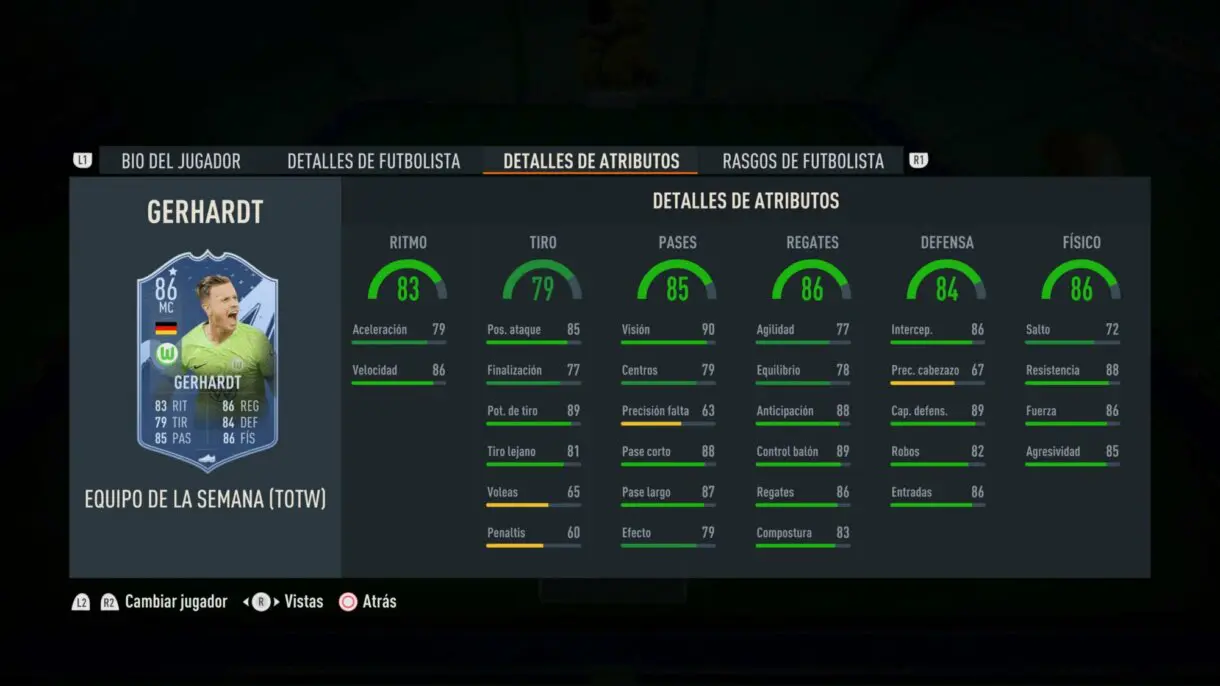 Stats in game Gerhardt IF FIFA 23 Ultimate Team