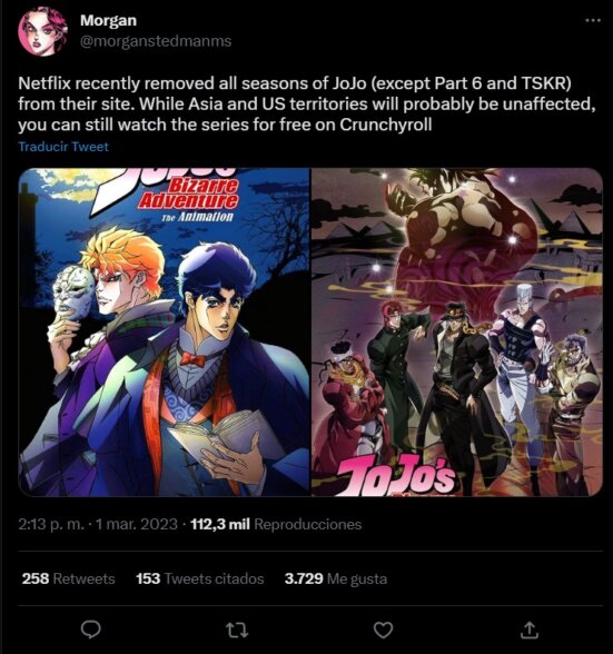 Is JoJo's Bizarre Adventure Going To Disappear From Netflix?