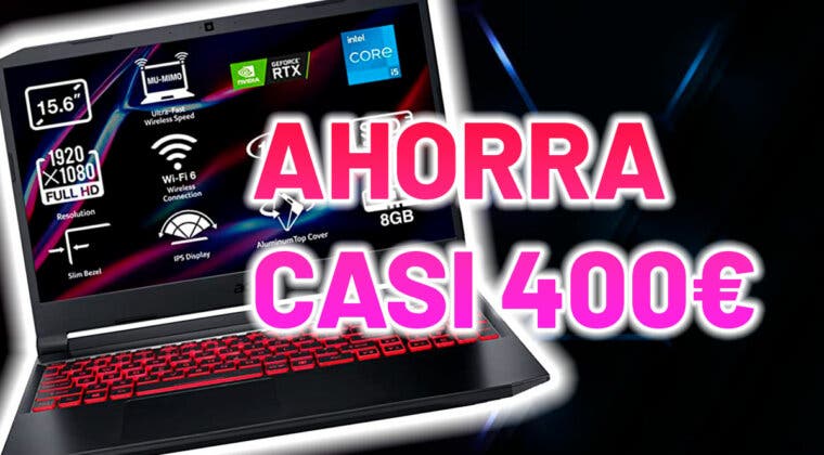Imagen de Ahorra casi 400 euros en este portátil gaming de Acer en Amazon