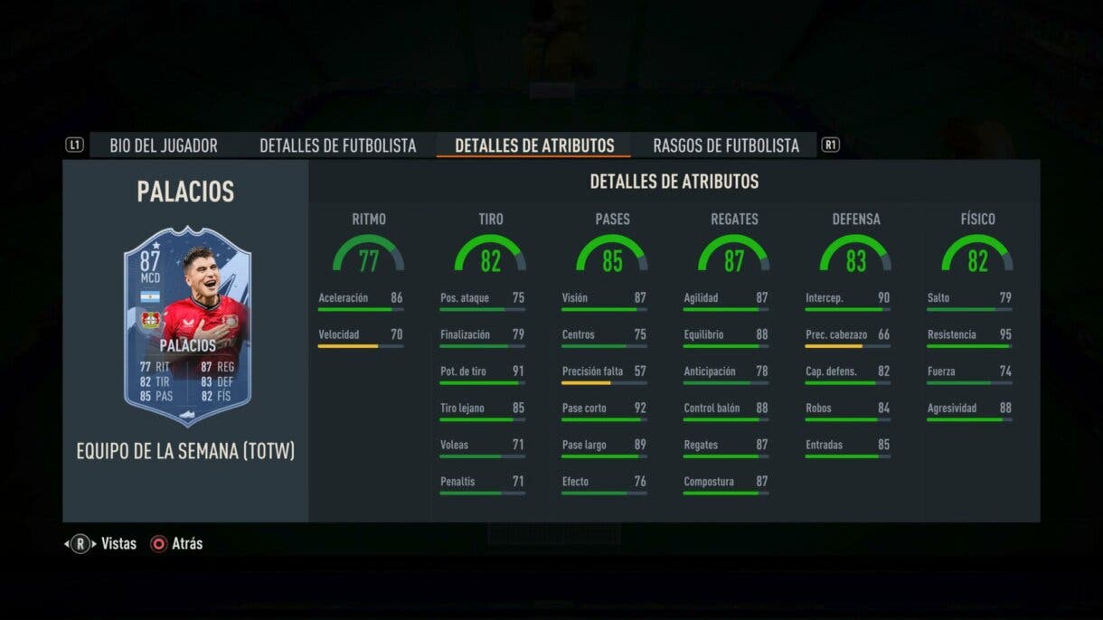 In-Game Stats Palacios IF FIFA 23 Ultimate Team