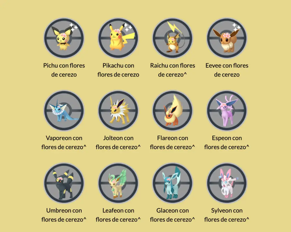 Pokemon GO flores de cerezo