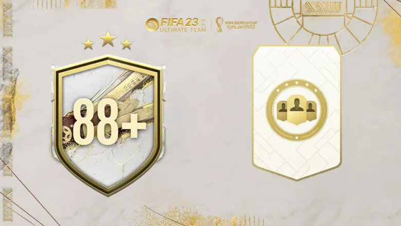FIFA 23 Ultimate Team SBC Elección de jugador icono TOP medio WC 88+