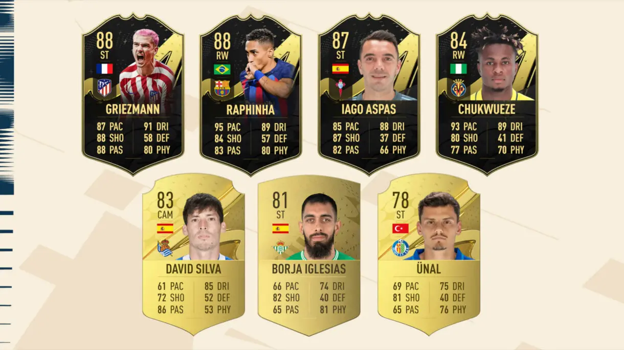 Mejores In Form y oros nominados POTM LaLiga Santander marzo FIFA 23 Ultimate Team