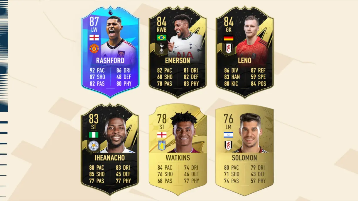 Mejores In Form o cartas base FIFA 23 Ultimate Team de los nominados al POTM de la Premier League de febrero