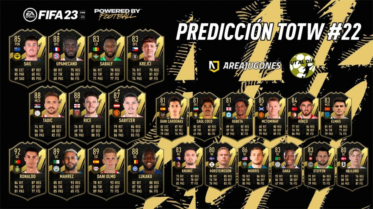 FIFA 23 Ultimate Team Predicción Equipo de la Semana TOTW 22