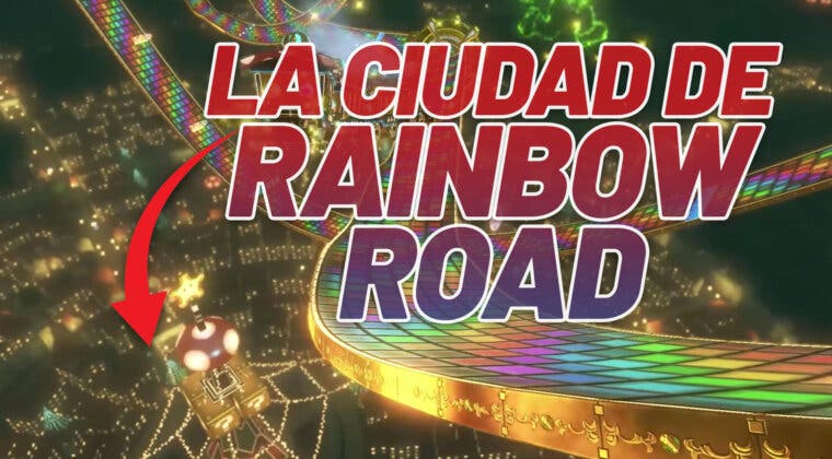 Imagen de Un jugador de Mario Kart logra salirse de la pista en Rainbow Road y recorrer la ciudad que hay debajo