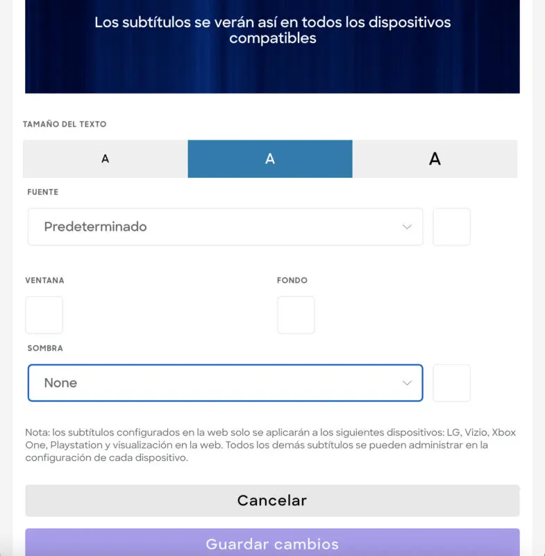 cambiar subtítulos skyshowtime