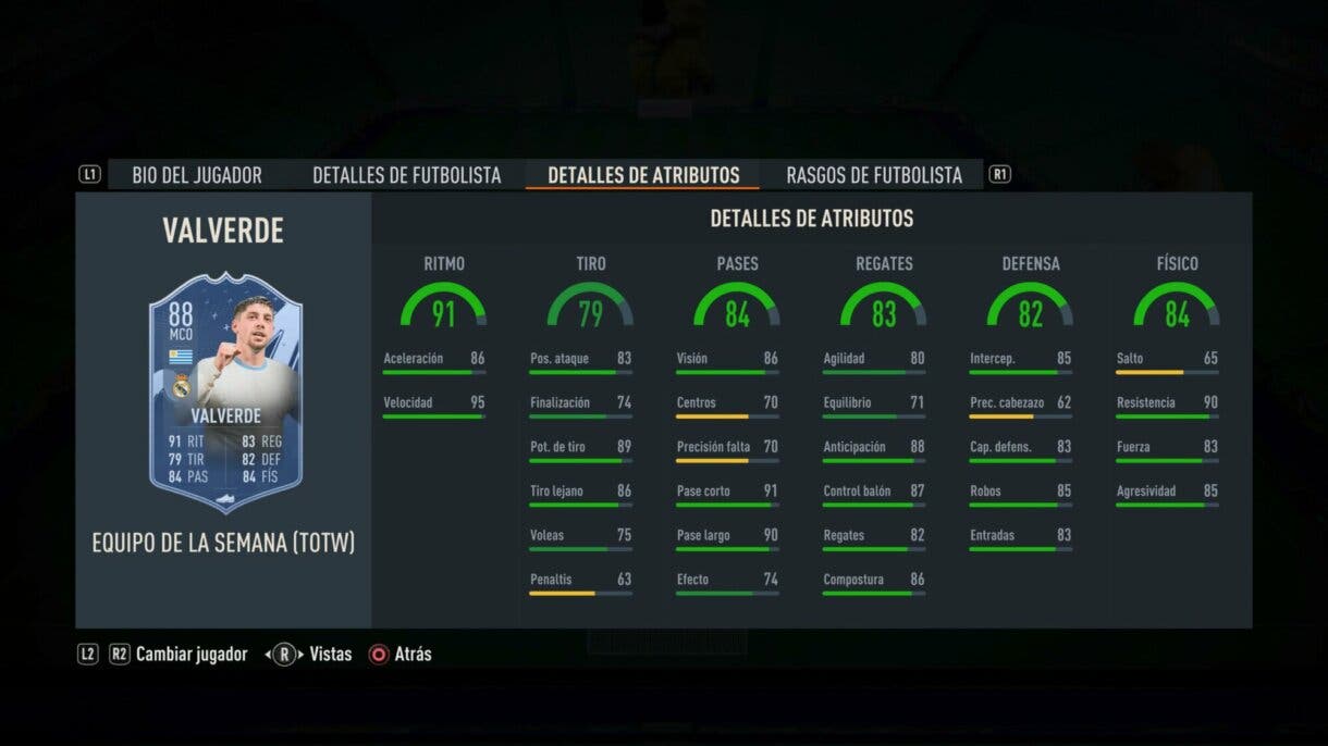 Stats in game Valverde SIF FIFA 23 Ultimate Team