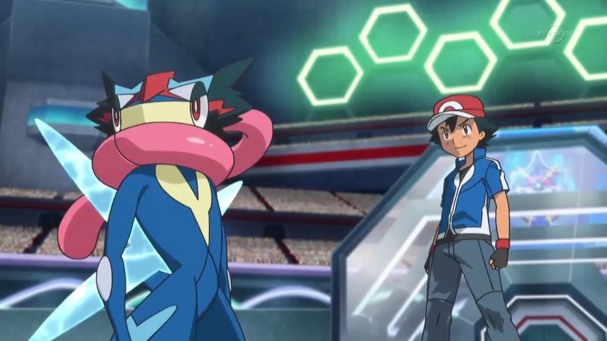 Ash y Greninja-Ash anime Pokemon