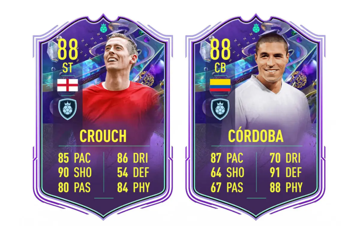 Cartas Crouch y Córdoba Fantasy FUT Heroes FIFA 23 Ultimate Team