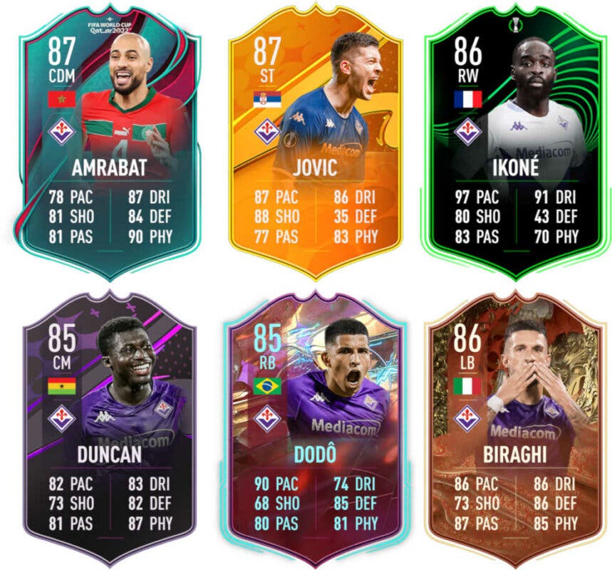 Principales versiones especiales Fiorentina FIFA 23 Ultimate Team
