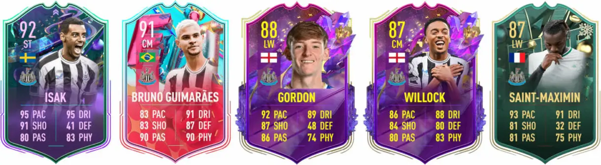 Principales versiones especiales Newcastle FIFA 23 Ultimate Team
