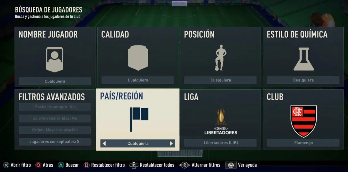 Buscador de jugadores FIFA 23 Ultimate Team
