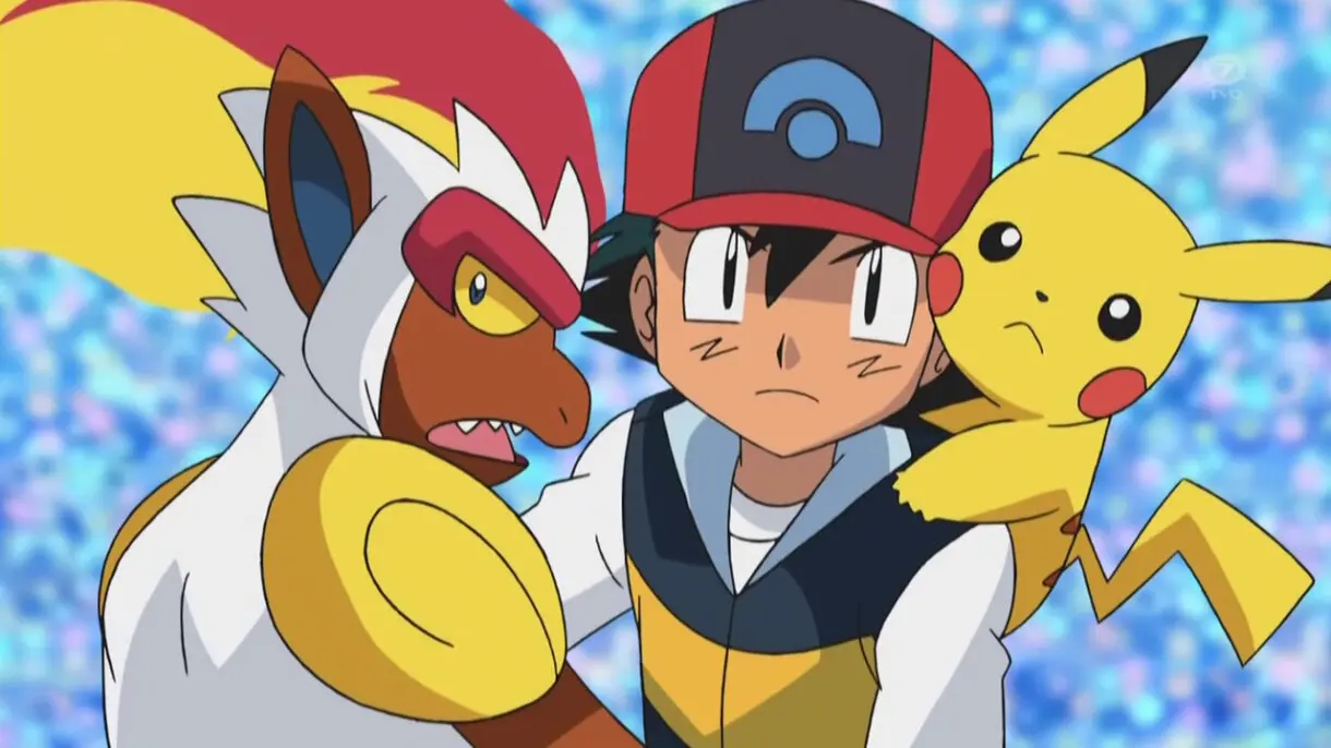 Infernape y Ash anime Pokemon