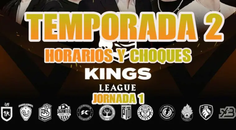 Imagen de Temporada 2 de la Kings League Jornada 1: Cruces y horarios de la primera jornada de la liga