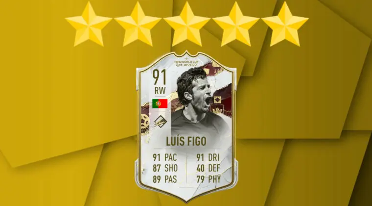 Imagen de FIFA 23: aparecen los SBC´s de Figo Icono de la Copa Mundial (carta con cinco estrellas de skills)