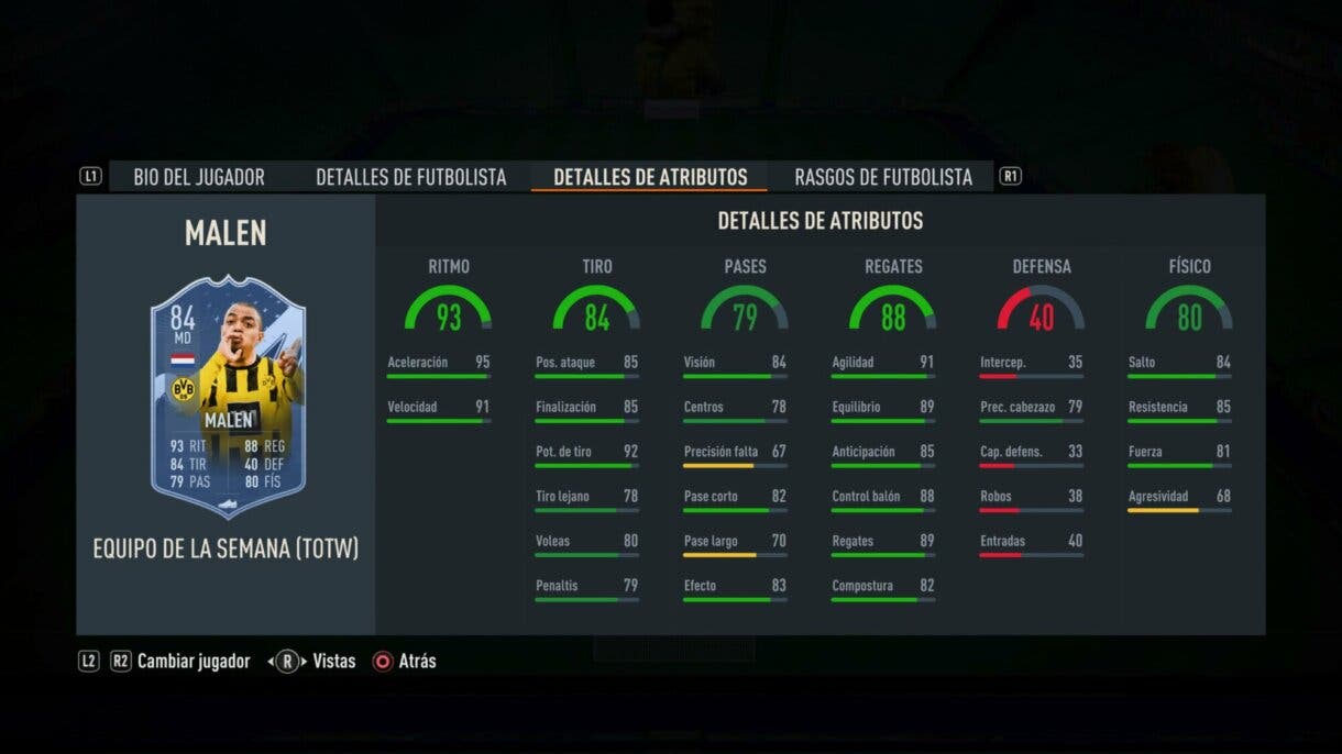 Malen IF FIFA 23 Ultimate Team In-Game Stats