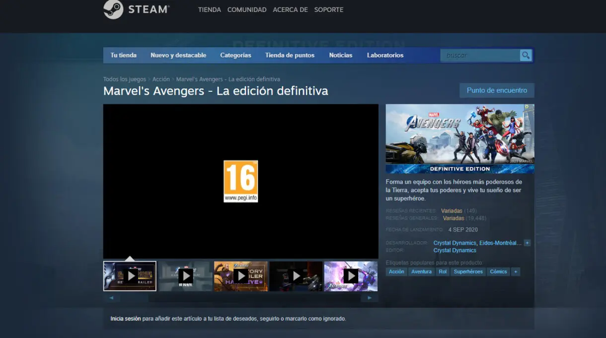 marvels avengers steam