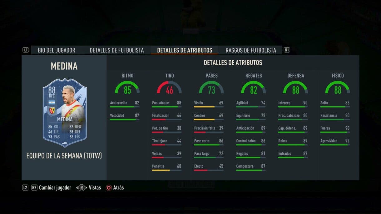 Stats in game Medina SIF FIFA 23 Ultimate Team