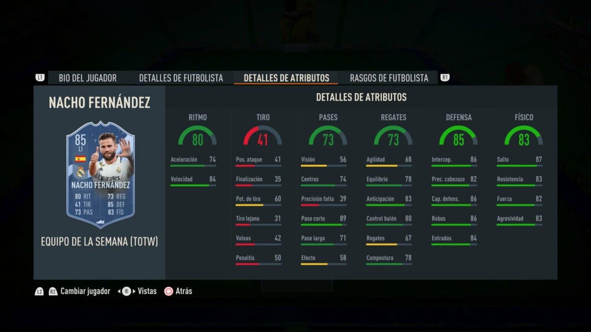 Nacho IF FIFA 23 Ultimate Team In-Game Stats