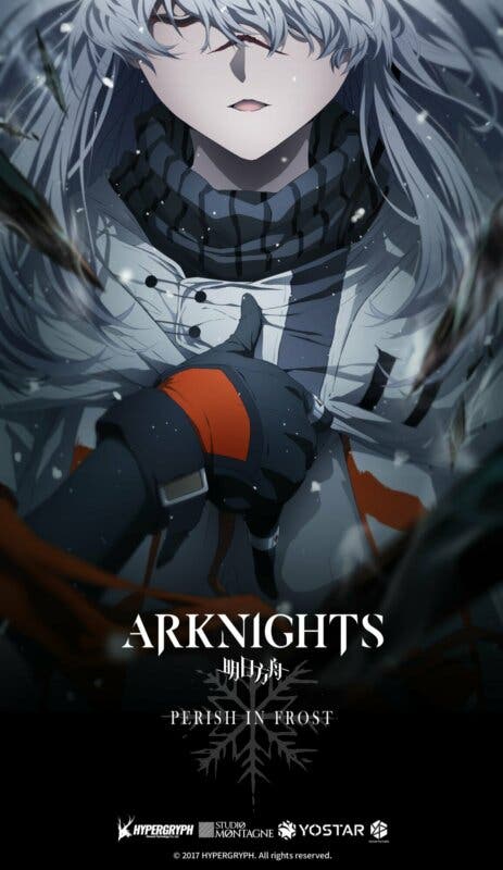 Cartel promocional oficial de Arknights: Perish in Frost