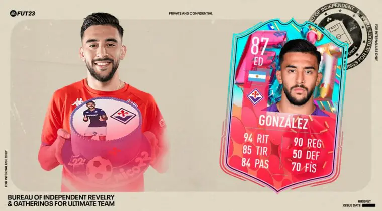 Imagen de FIFA 23: ¿Merece la pena Nicolás González FUT Birthday? + Solución del SBC