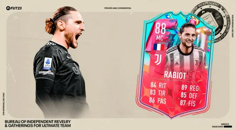 Imagen de FIFA 23: ¿Merece la pena Adien Rabiot FUT Birthday? + Solución del SBC
