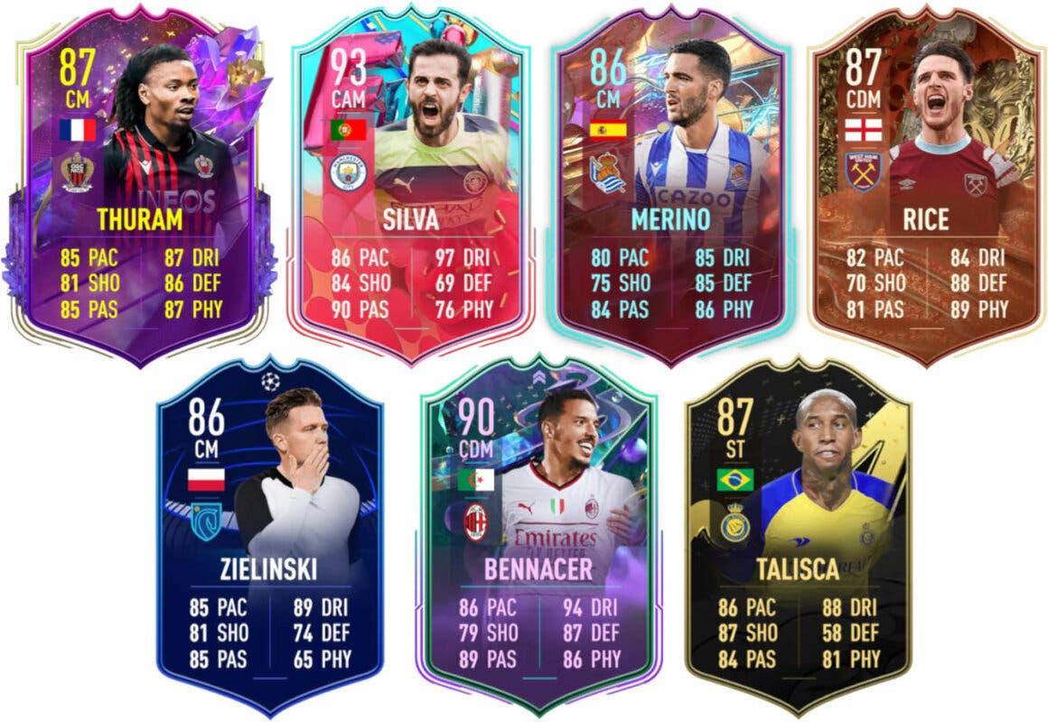 Mejores cartas FIFA 23 Ultimate Team Thuram, Bernardo Silva, Merino, Rice, Zielinski, Bennacer y Talisca