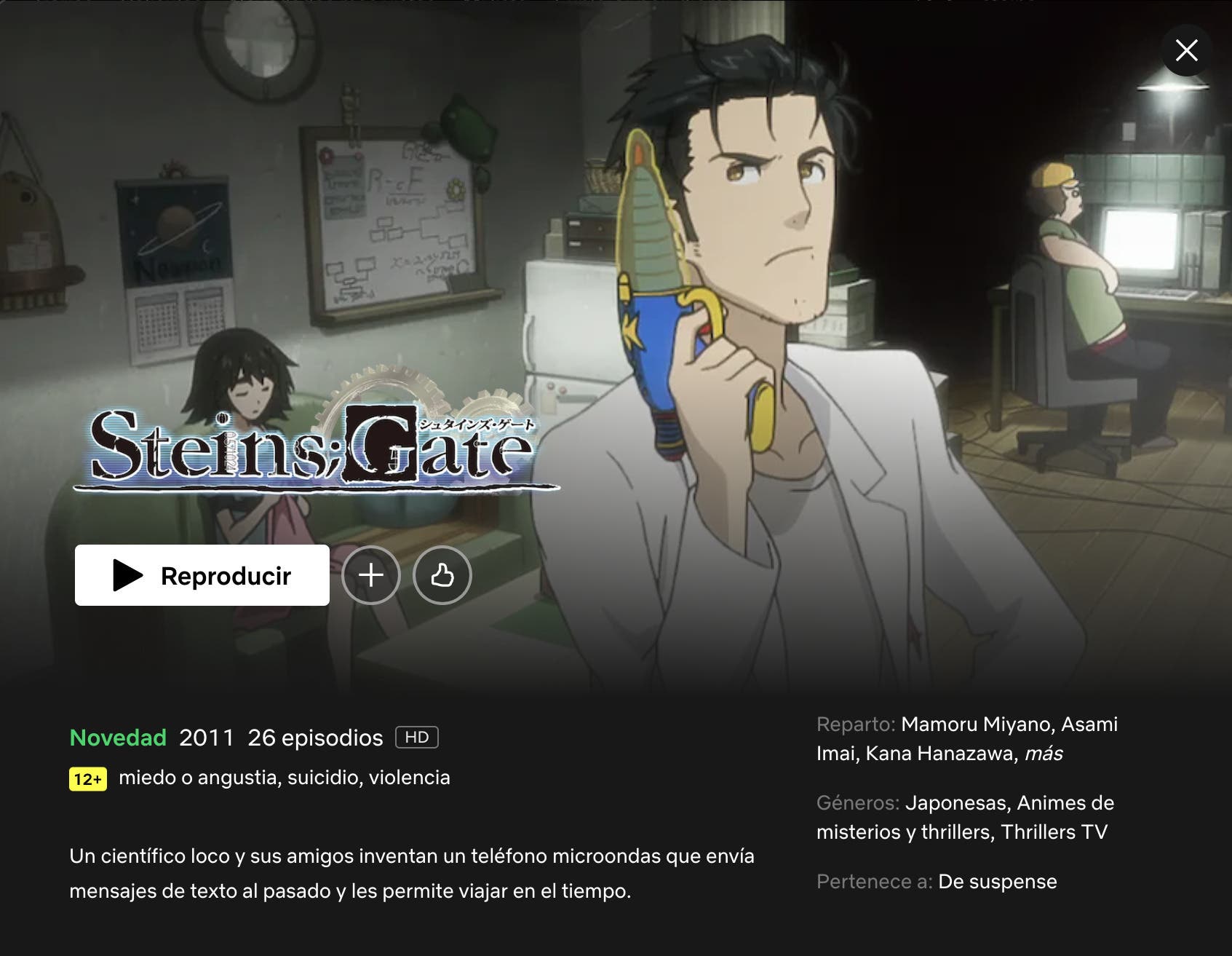 Steins;Gate na Netflix