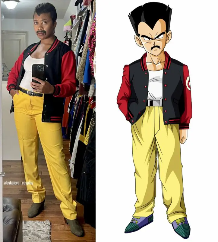 cosplay vegeta bigote dragon ball gt