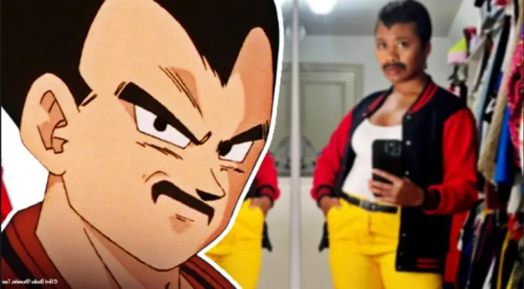 Imagen de Dragon Ball: Una cosplayer se convierte en el ridículo Vegeta con bigote de GT