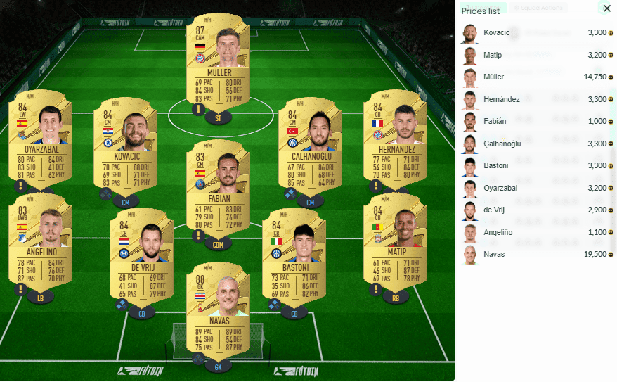 FIFA 23 Ultimate Team SBC Player Pick 81+ (EXP) Upgrade x5 85+
