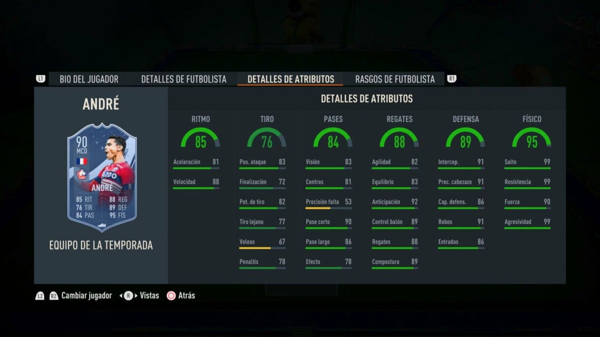 Stats in game Benjamin André TOTS FIFA 23 Ultimate Team