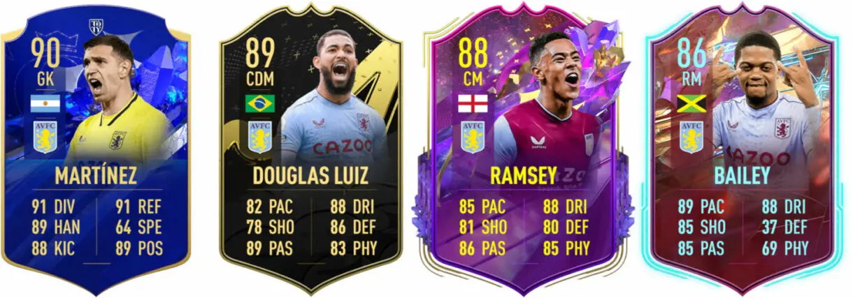 Principales versiones especiales Aston Villa FIFA 23 Ultimate Team