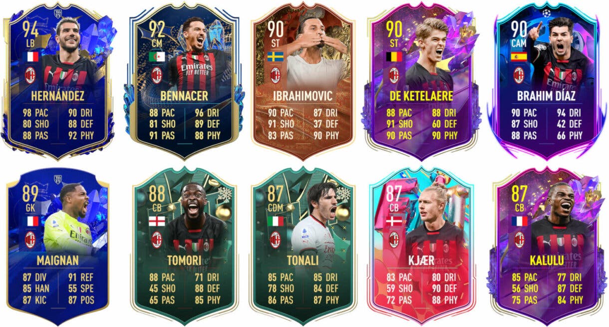 Principales versiones especiales Milan FIFA 23 Ultimate Team
