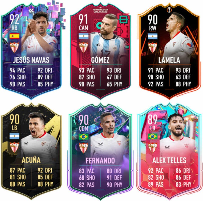 Principales versiones especiales Sevilla FIFA 23 Ultimate Team