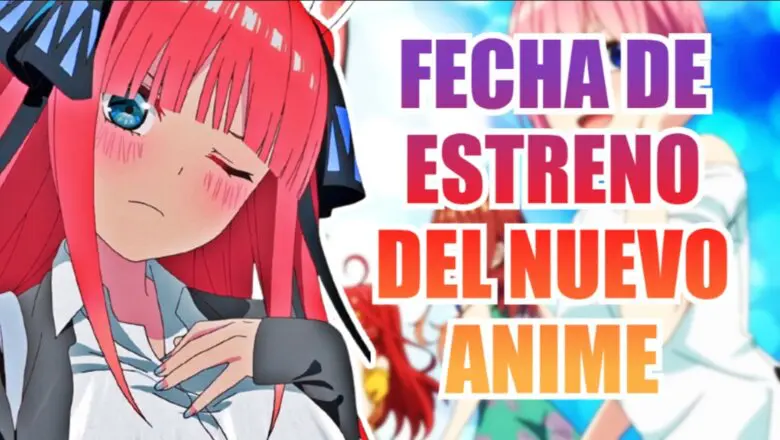 fecha de estreno nuevo anime quintessential quintuplets