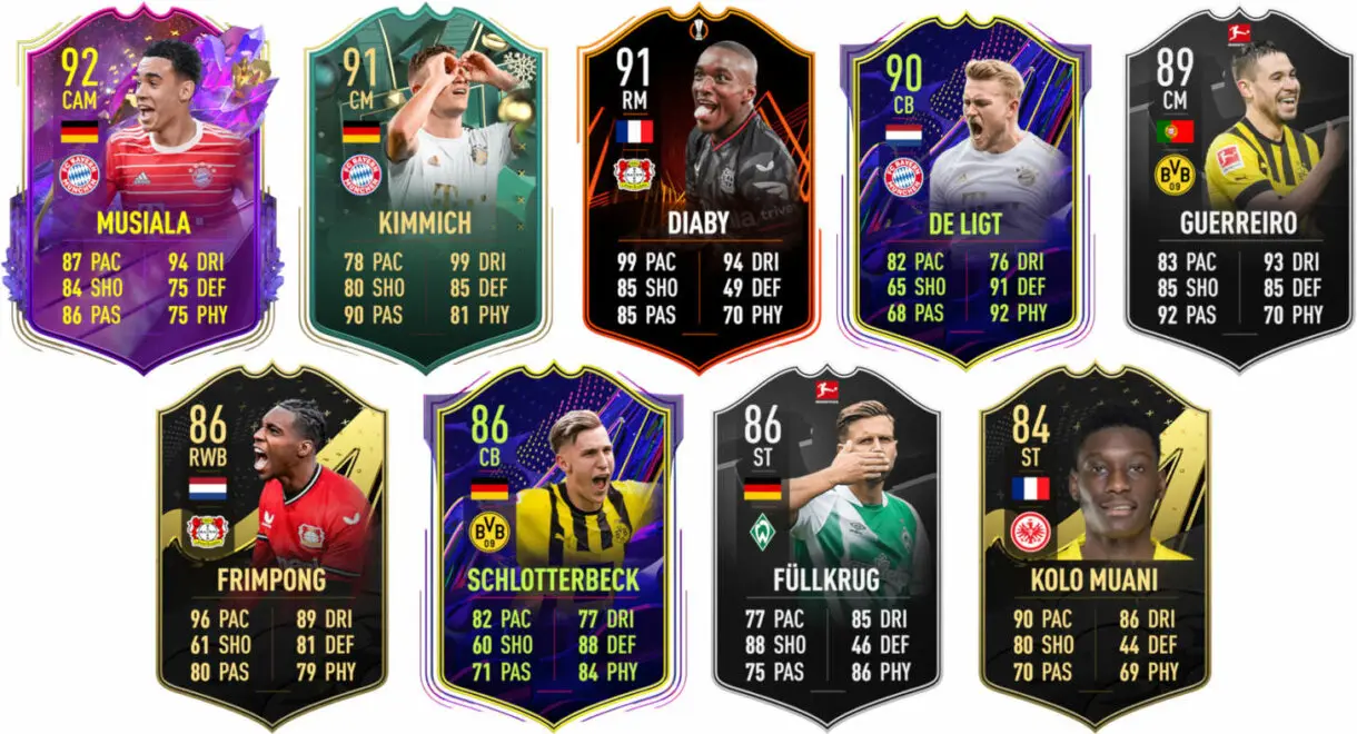 Mejores versiones FIFA 23 Ultimate Team de los filtrados al TOTS de la Bundesliga de la lista