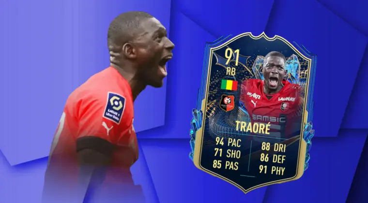 Imagen de FIFA 23: ¿Lateral competitivo? Review de Hamari Traoré TOTS gratuito