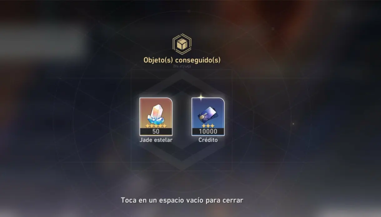 Recompensa de un código de Honkai: Star Rail