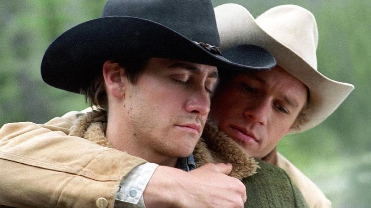 Jake Gyllenhaal y Heath Ledger en Brokeback Mountain.