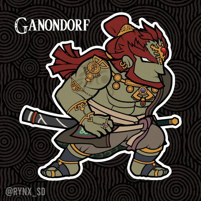 Fanart de Ganondorf al estilo de Paper Mario