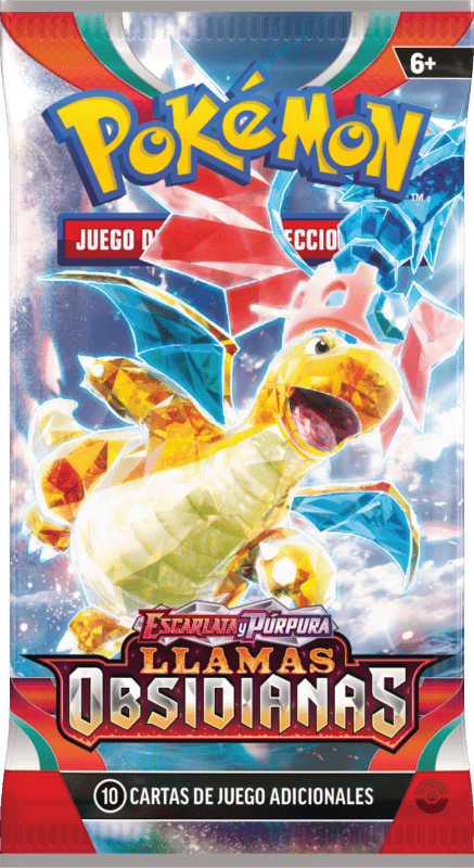 JCC Pokemon Llamas Obsidianas sobre Dragonite