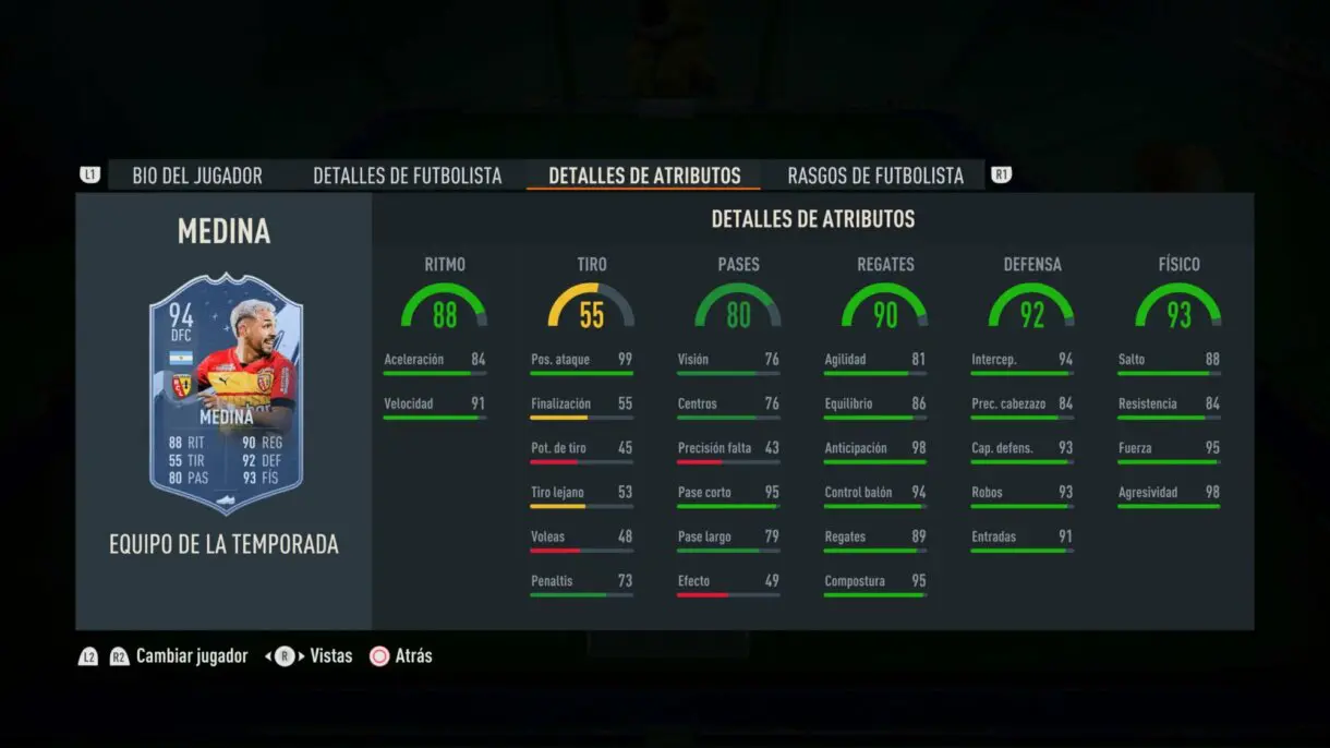 Stats in game Medina TOTS FIFA 23 Ultimate Team