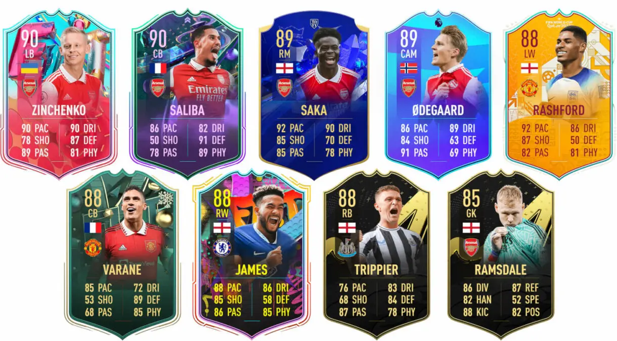 Segunda parte de las mejoras cartas en FIFA 23 Ultimate Team de los jugadores que habrían sido filtrados para el TOTS de la Premier League