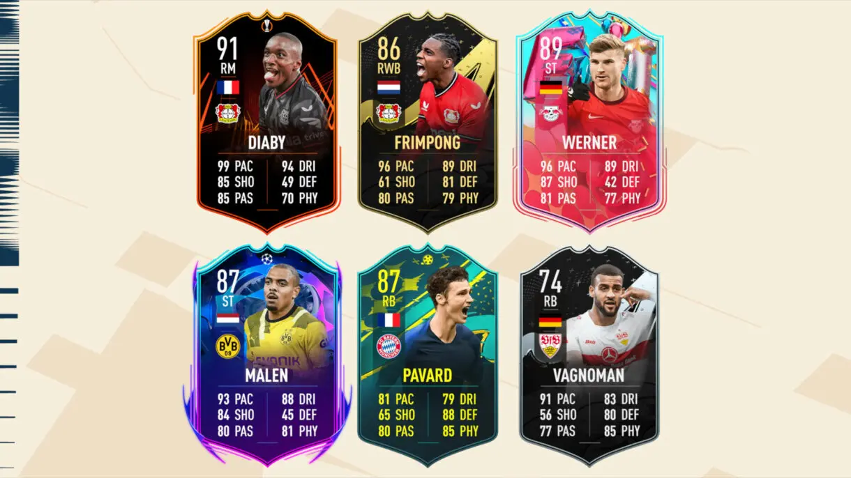 Mejores versiones especiales FIFA 23 Ultimate Team de los nominados al POTM de la Bundesliga.