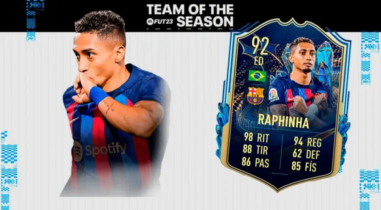 Imagen de FIFA 23: ¿Merece la pena Raphinha TOTS? + Solución del SBC